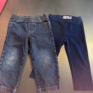 Bundle of Denim and Fleece Pull-ons / Leggings
